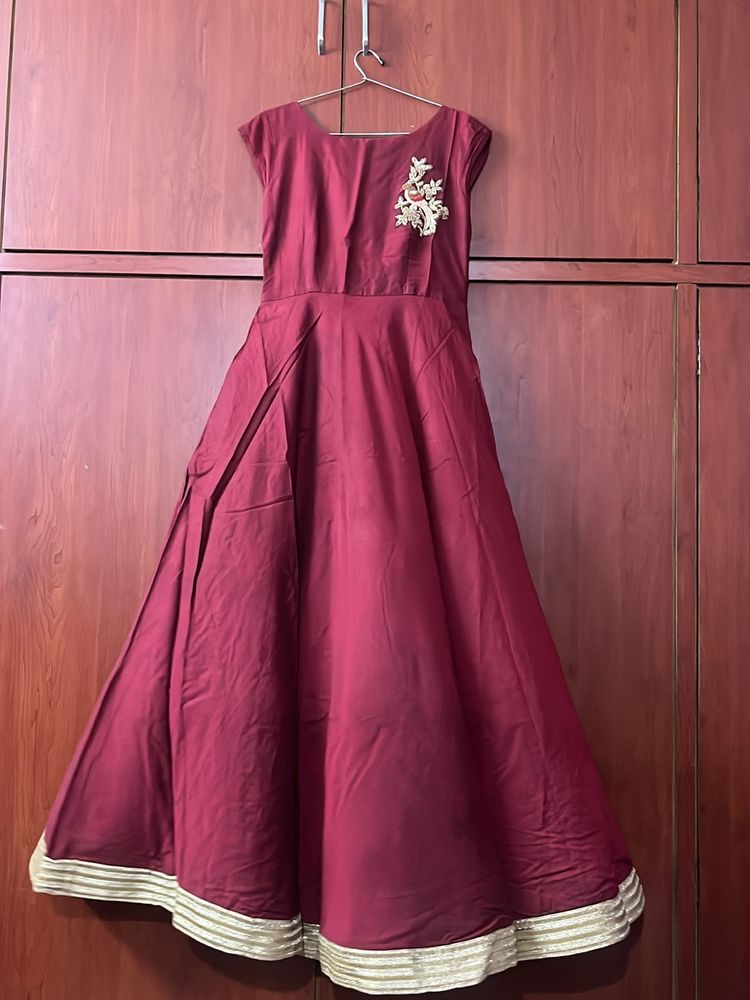 Silk Maroon Gown