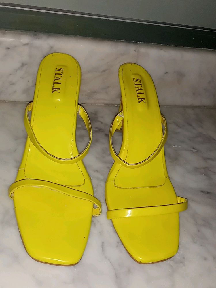 Pencil Lemon Colour Heel