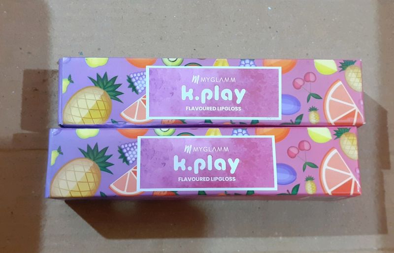 2 MYGLAMM K.PLAY FLAVOURED LIP GLOSS (TOTALLY NEW)