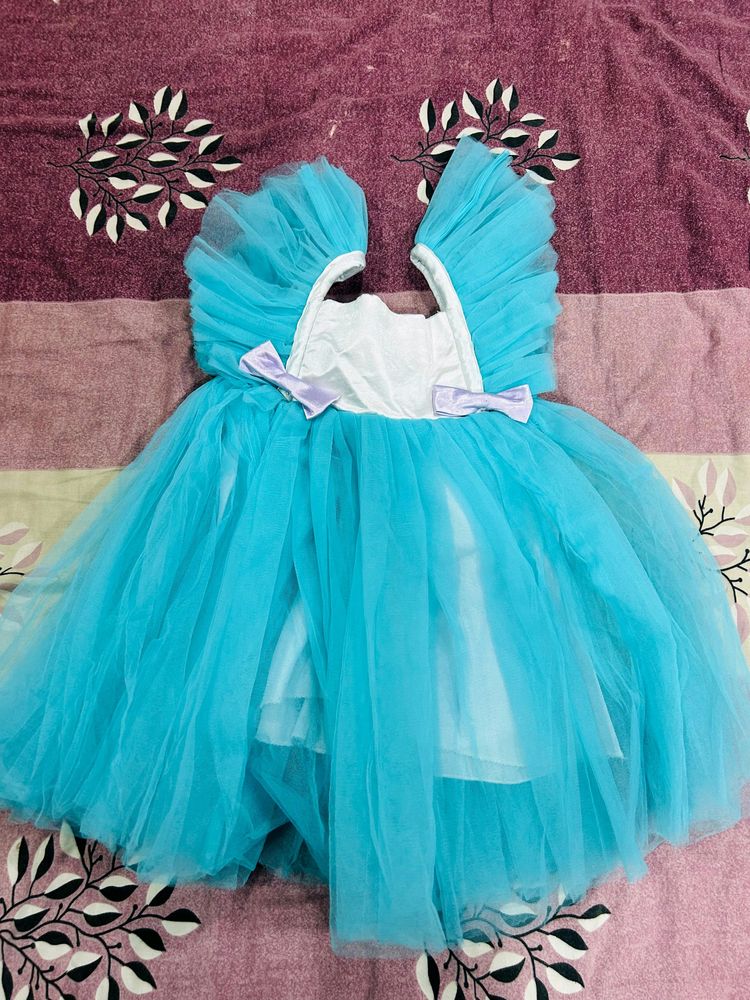 Sky blue Princess Frock