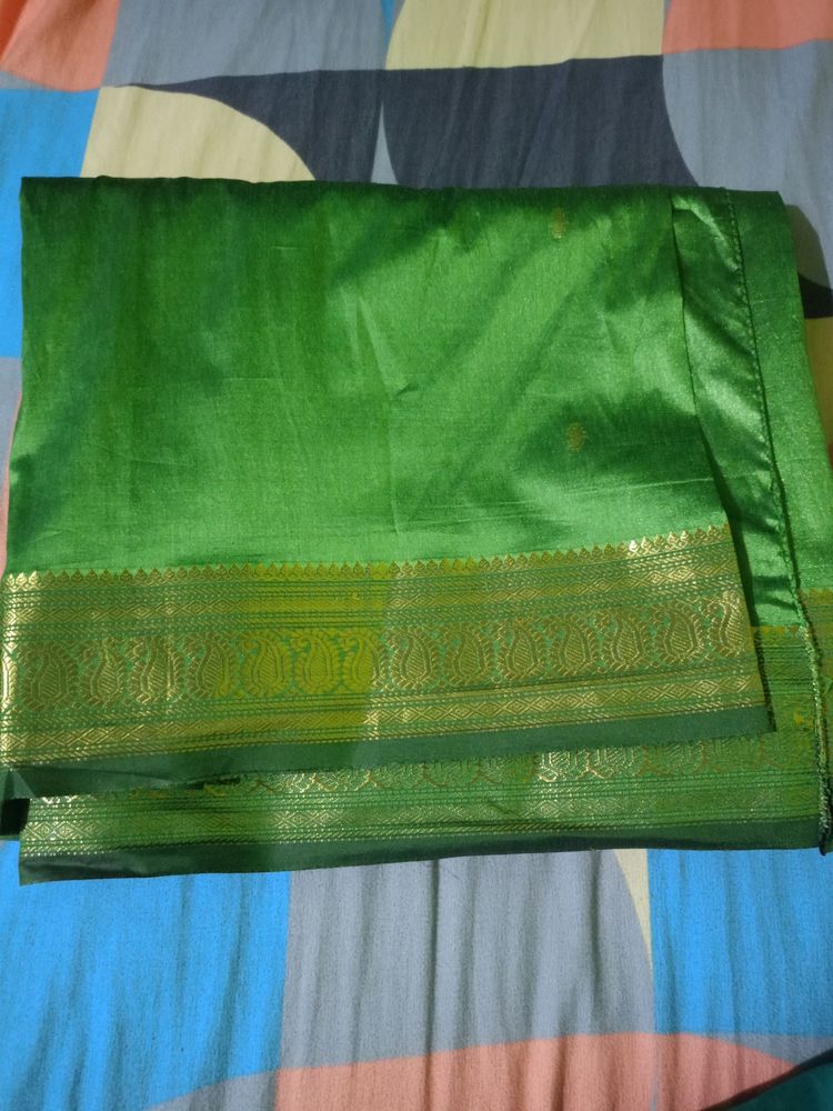 Vintage Green Saree