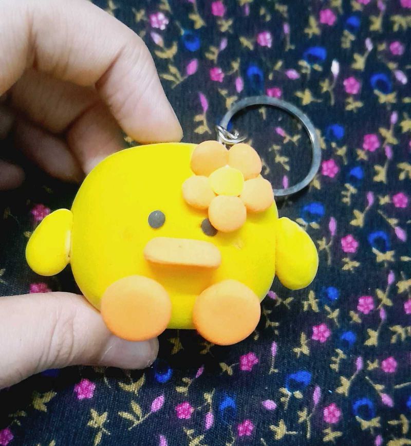 Cute Handmade Duckling Keychain 🐥