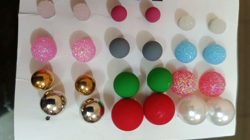 multi coloured studs