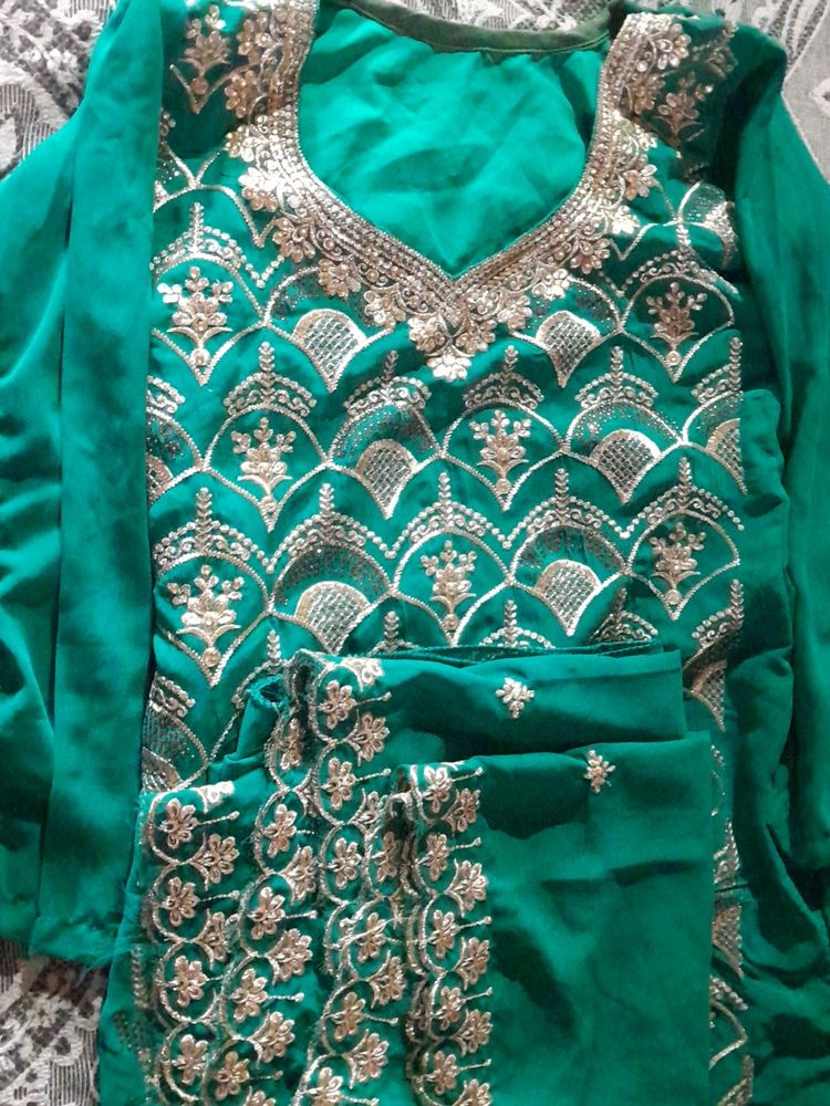 Suit With Dupatta And Plazo