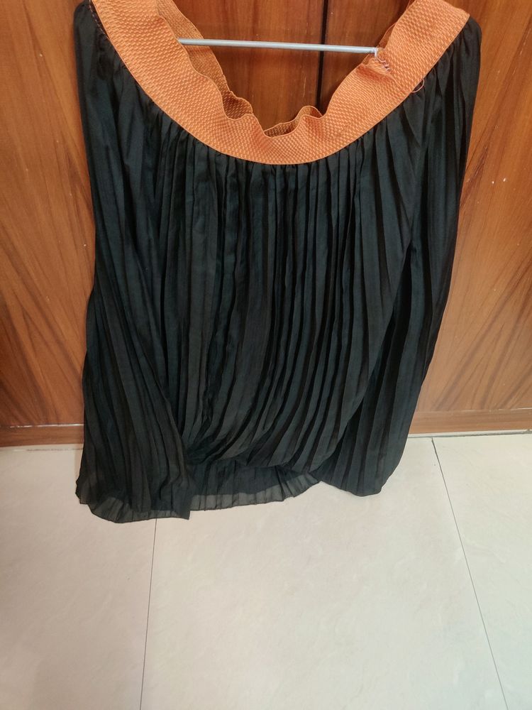 Long Frill Skirt For Women, Casual Black Colour