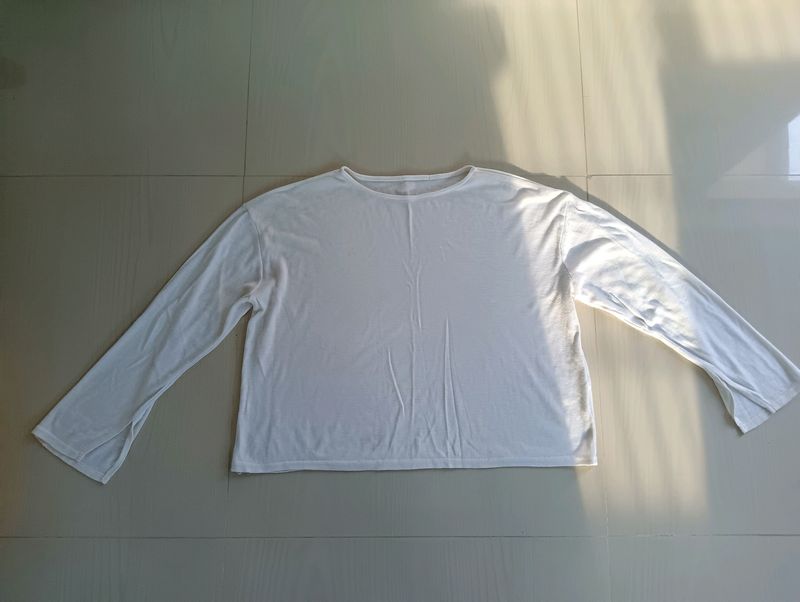 Women White Top Full Sleeve