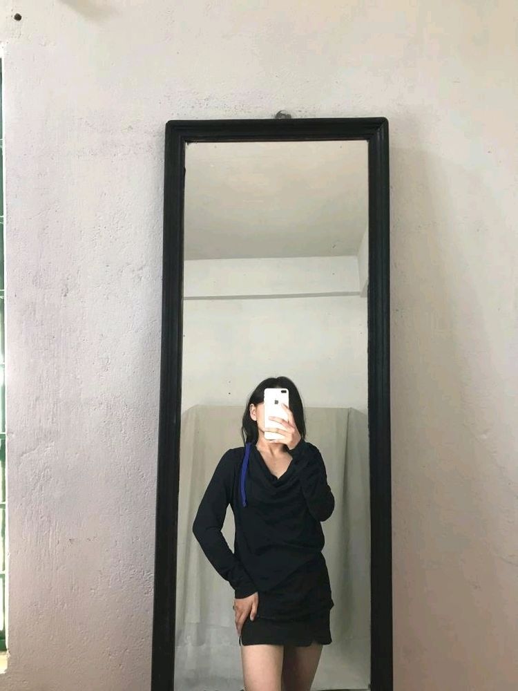 Black Hoodie Top