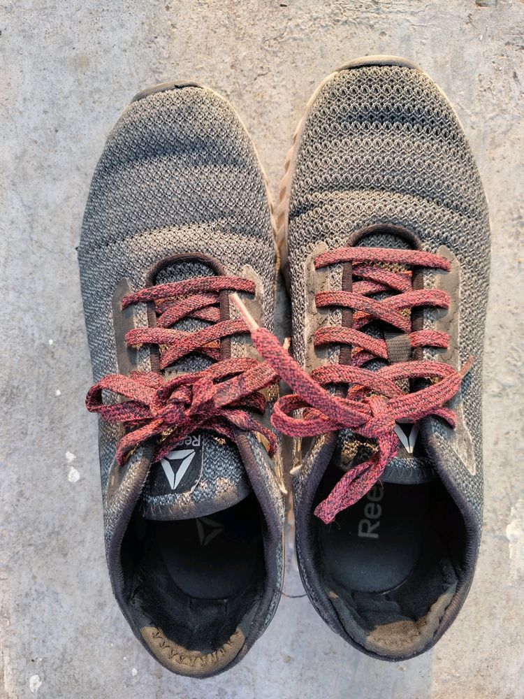 Charcoal Red Reebok Sports Shoe