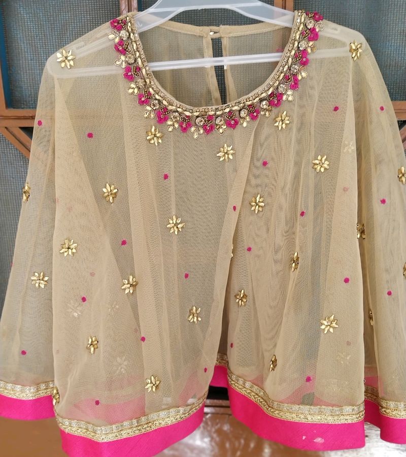 Poncho Styled Lehenga For 6-7 Year Old