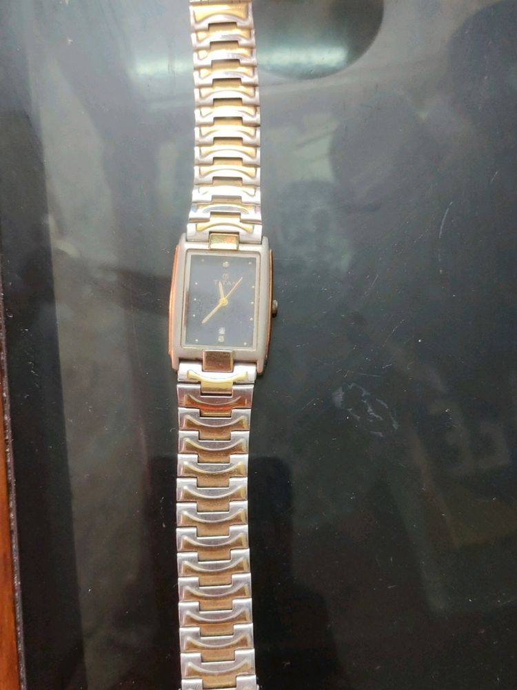 Titan Rose Gold Watch With Silver Dail