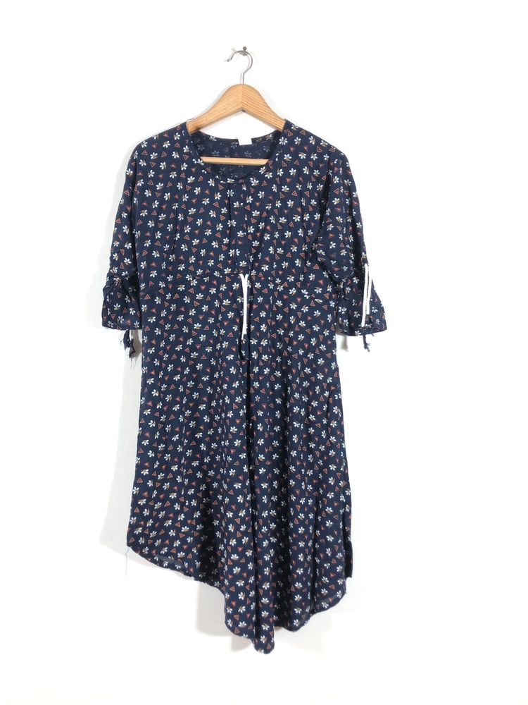 Navy Blue Printed Kurta(Women’s)