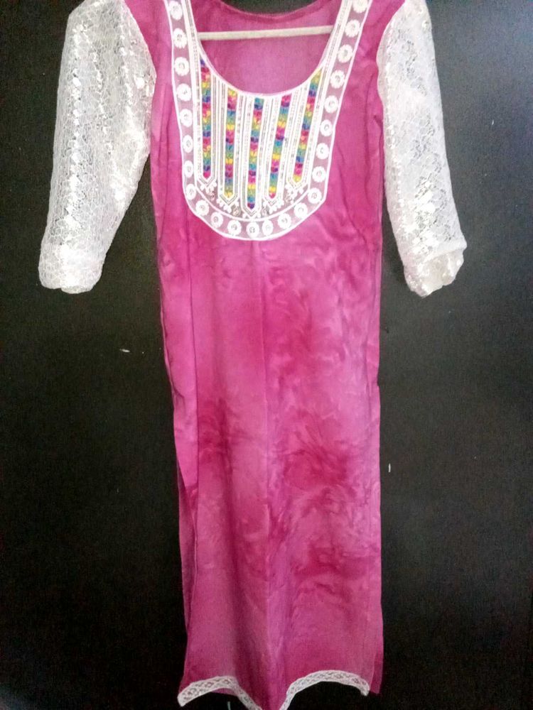 Pink Kurti Set