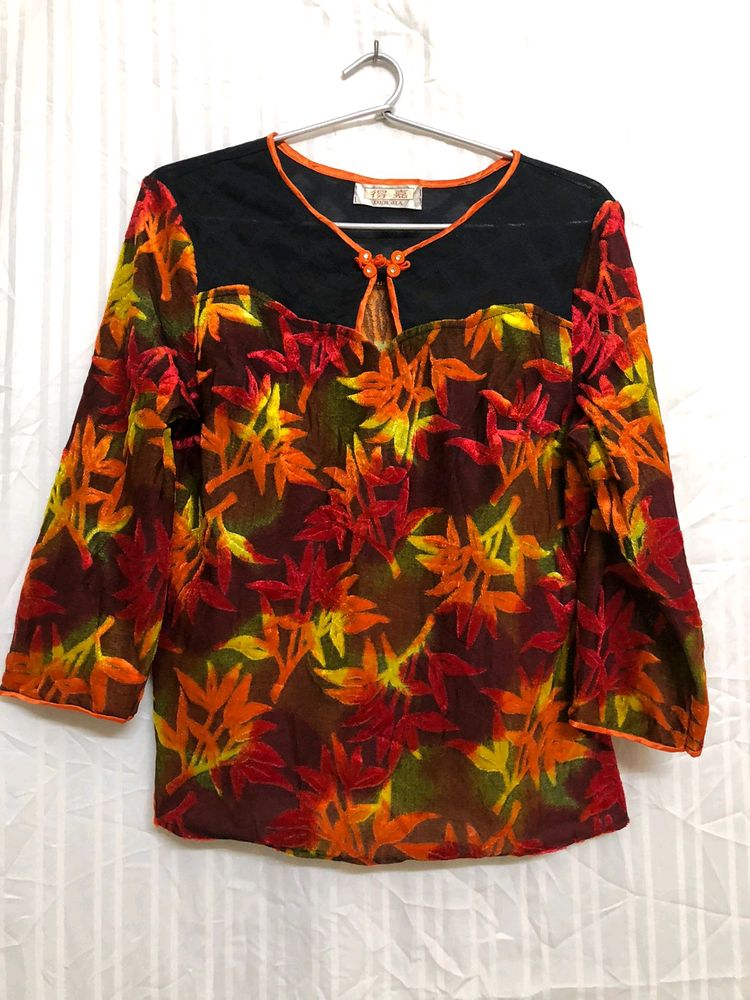 Multi Floral Printed Top