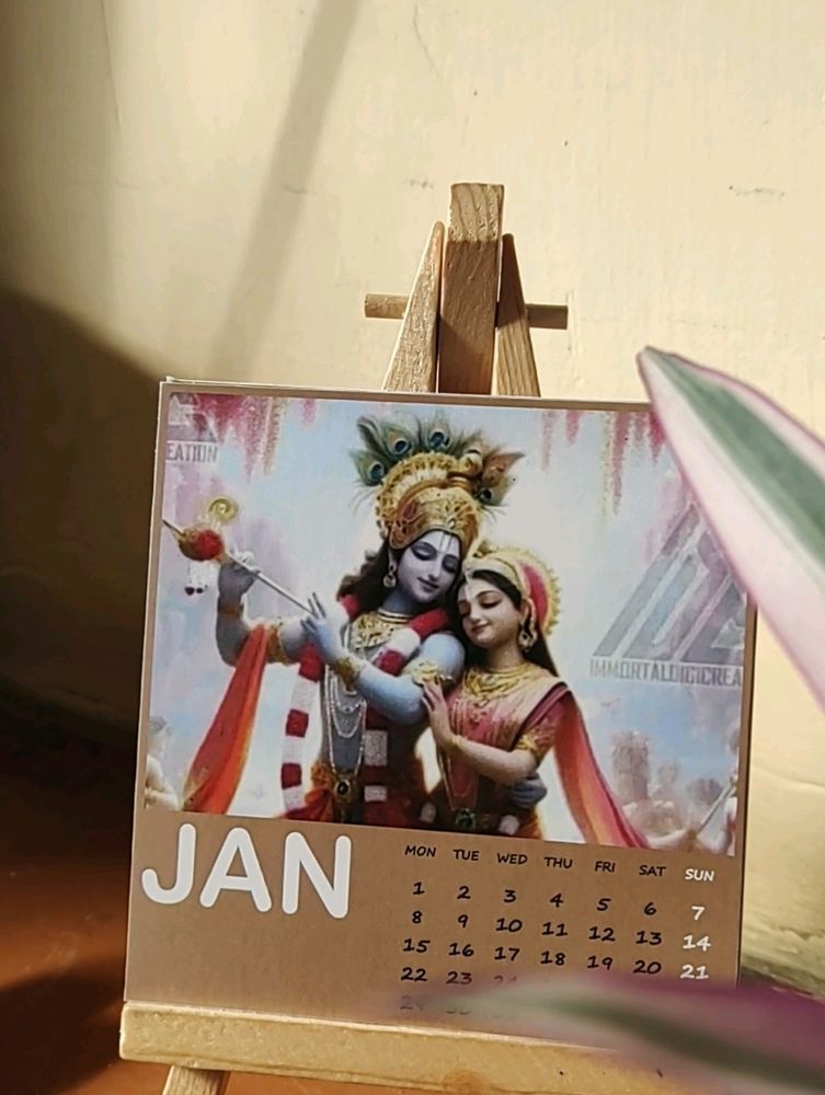 Easel Stand NEW YEAR Calendar 2024