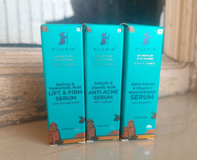 Pilgrim Set Of 3 Face Serums