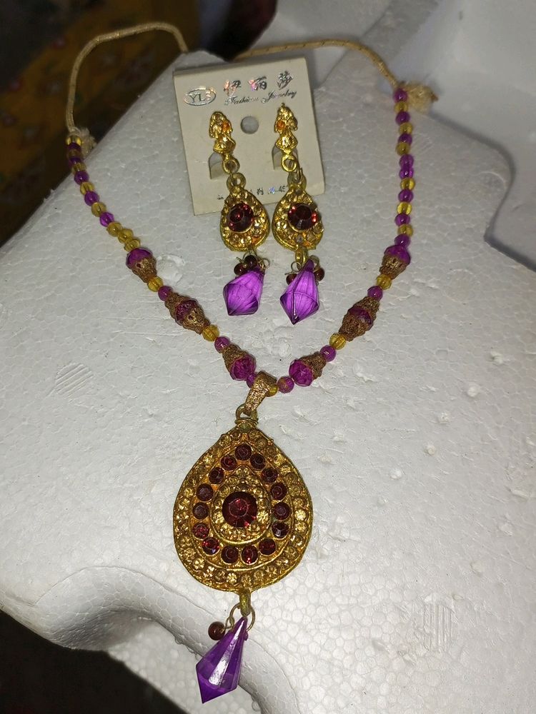 Purple Jewellery Set For Women