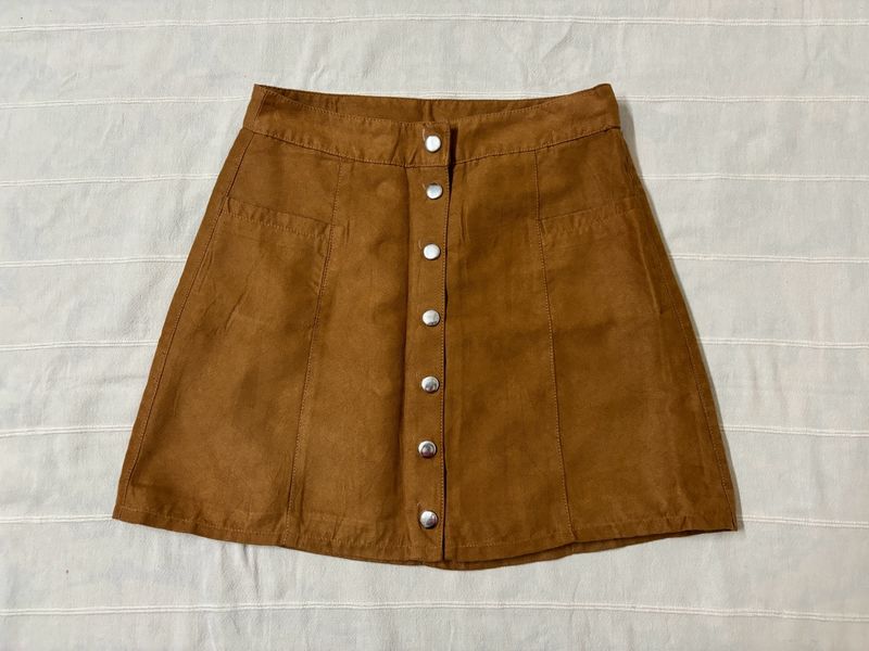 H&M Faux Suede Mini Skirt