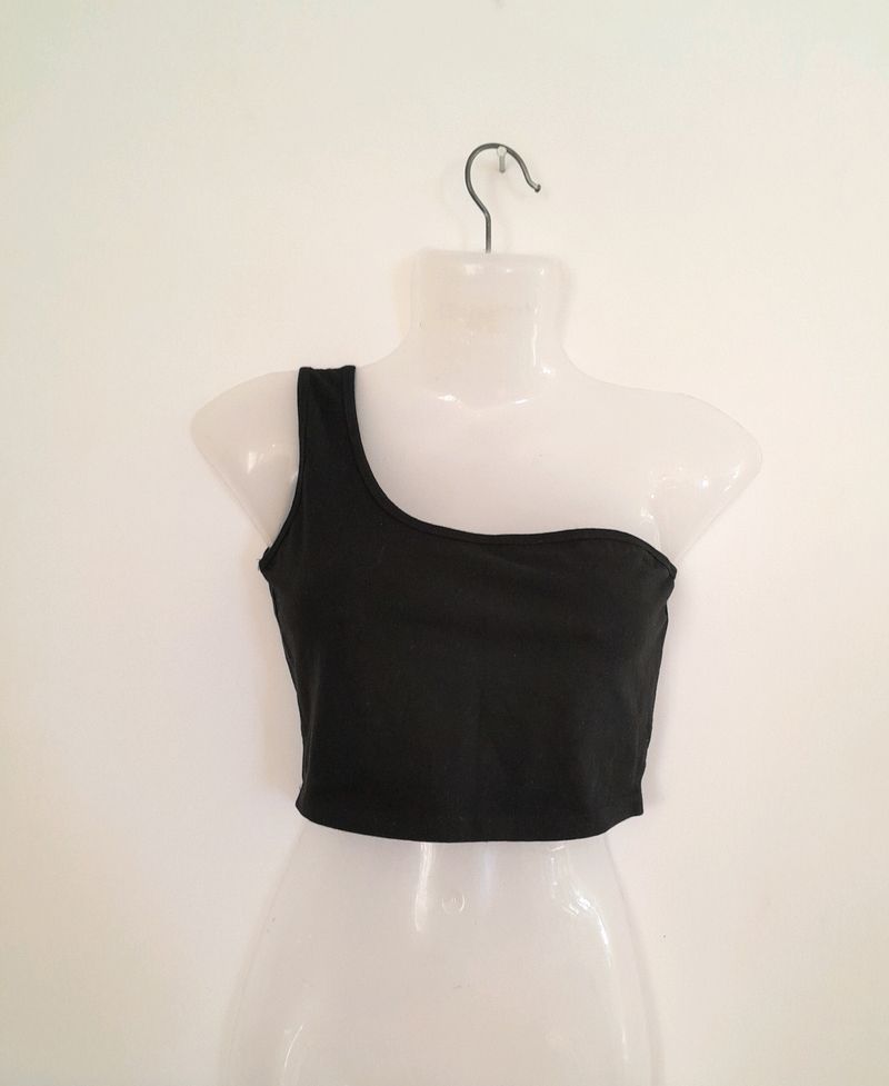 Black One Shoulder Top (Women's)