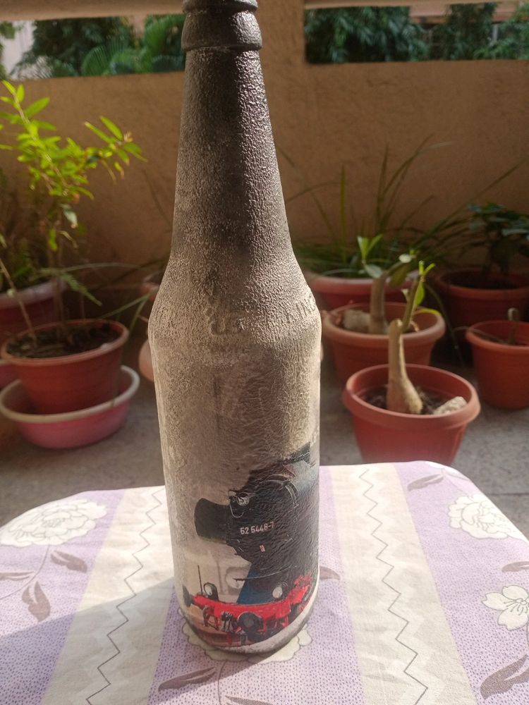 Decoupage Art Bottle