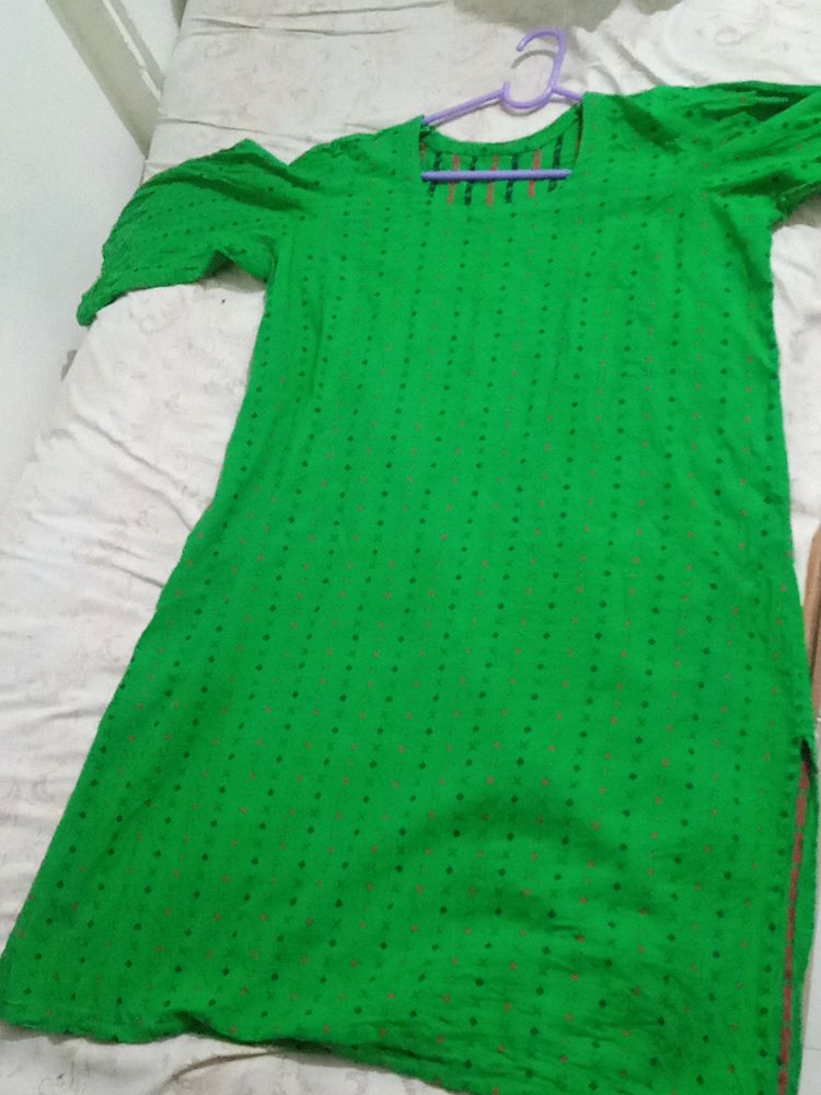 Green XO kurta