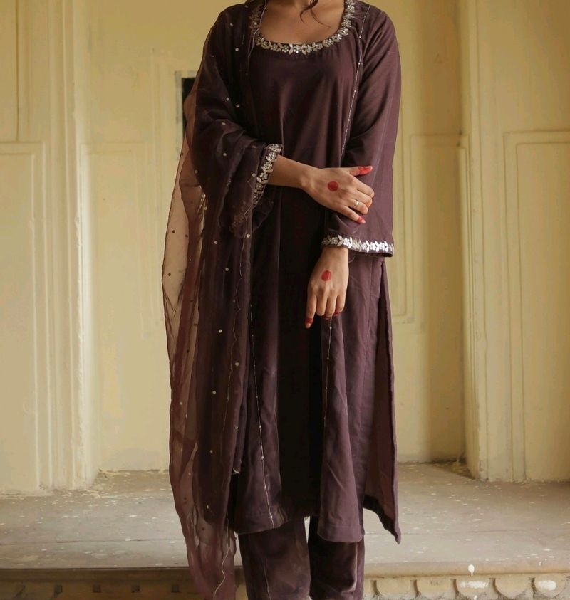 Velvet Kurta Set