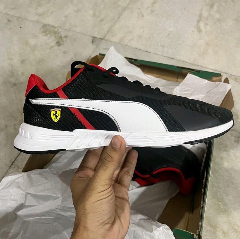 PUMA BLACK SCUDERIA FERRARI SHOES UK-8