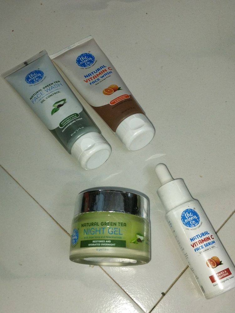 Combo Of 3-Night Gel, Face wash And Serum