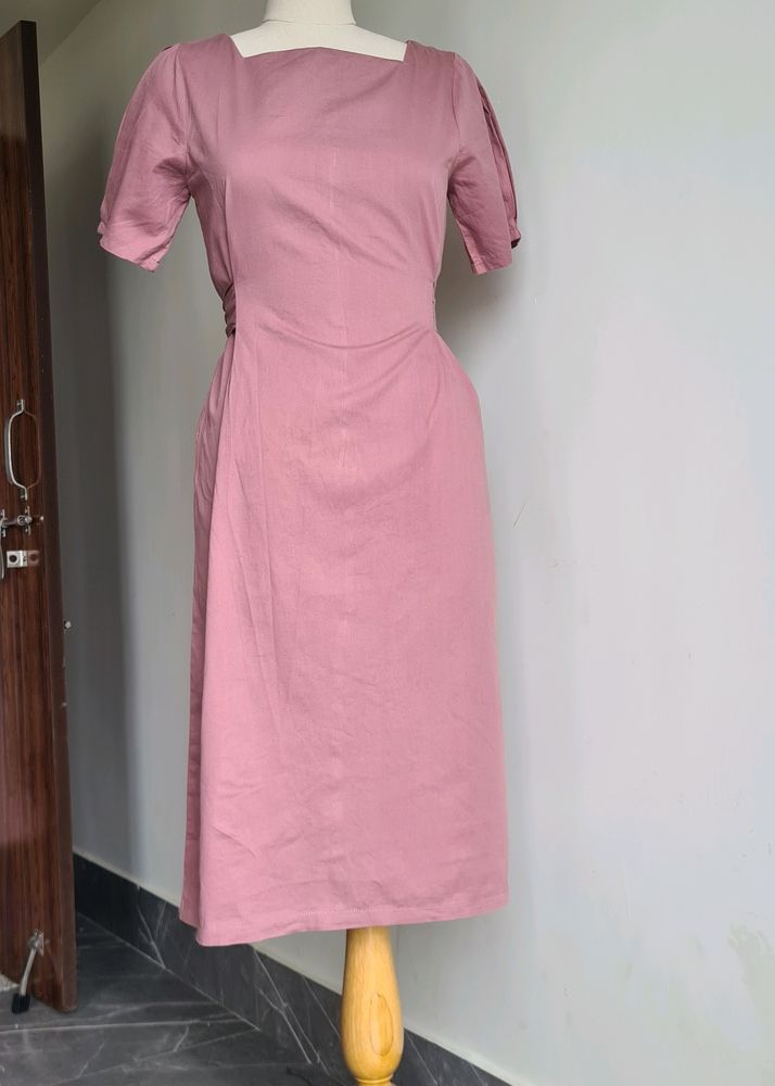 Korean Tie Around Cotton Dress