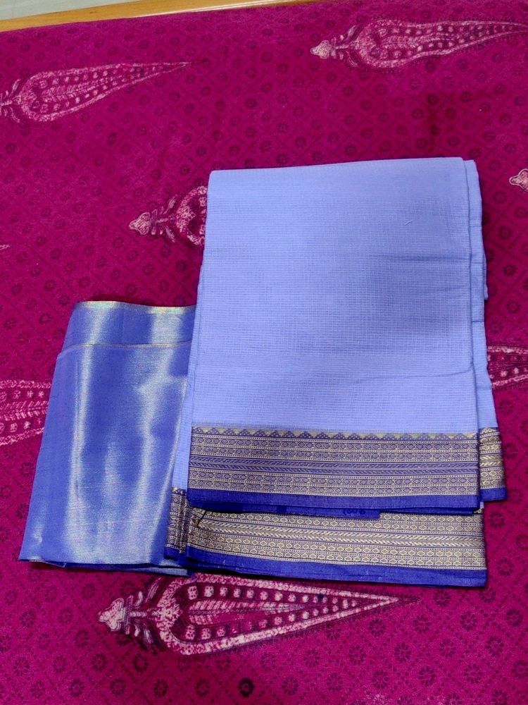 Lavender Cotton Saree