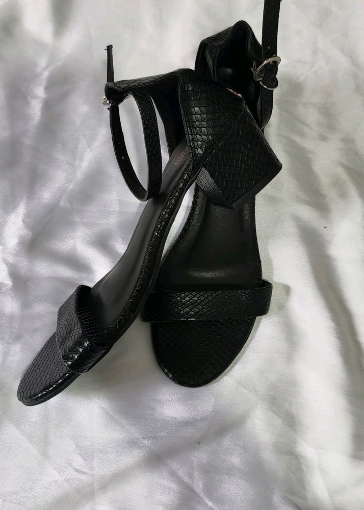 Black Heels with Ankle Loop