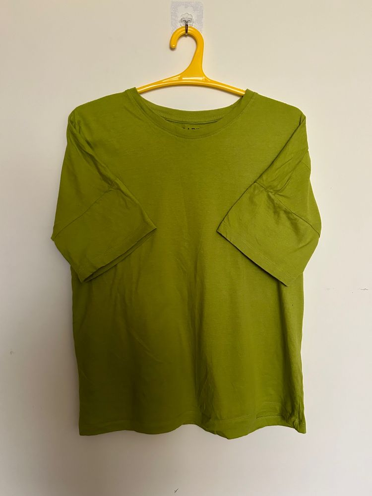 Oversized Fluorescent Green T Shirt