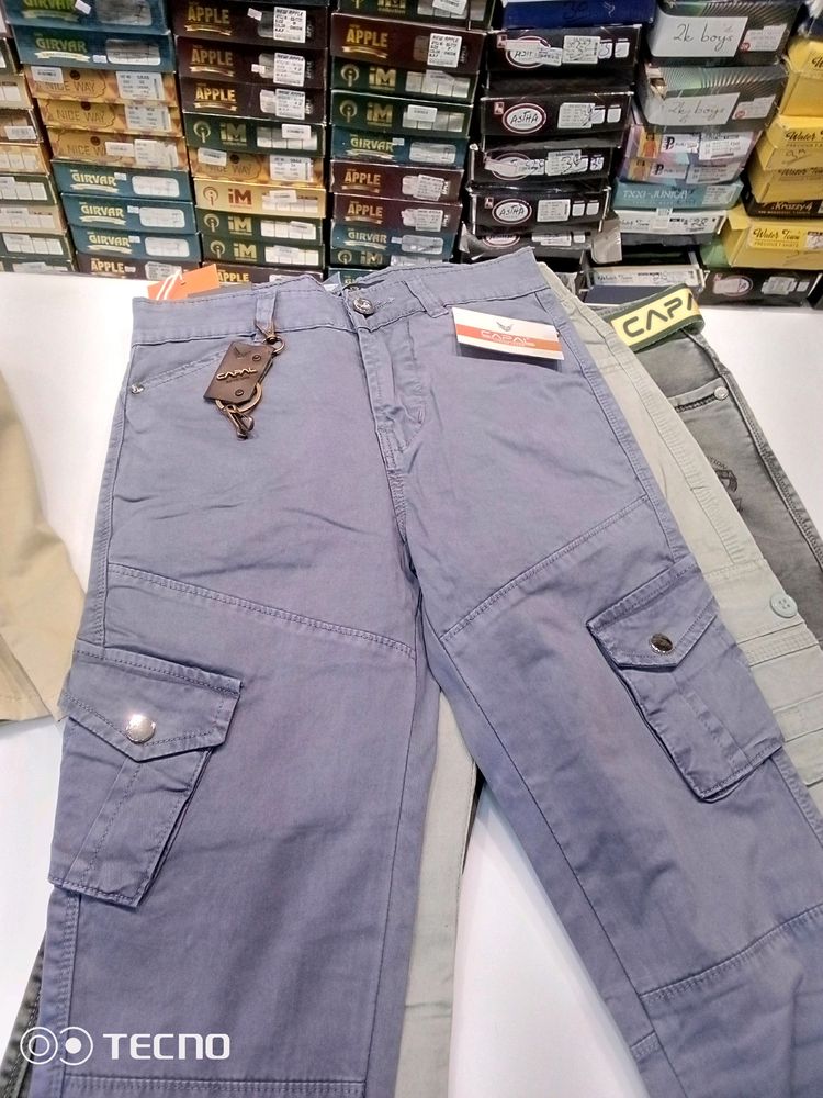 Boys Cargo Jeans Cotton