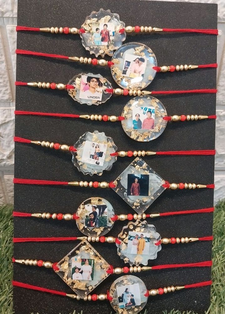 Customized Resin rakhi With Picture