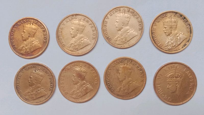 Old Coins (Set Of 8) - India