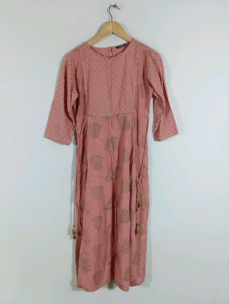 Peach Printed Kurta (Women)