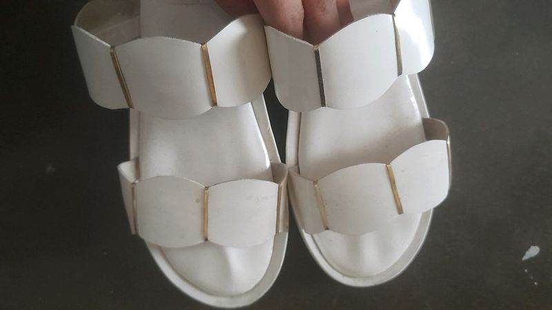 White Flipflops Sandals