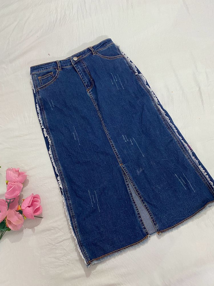 Denim Skirt Stretchable