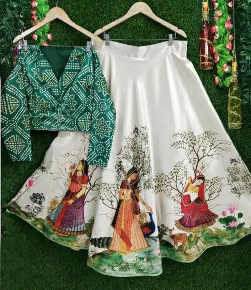 Bandhani Pure Silk Blend Lehenga