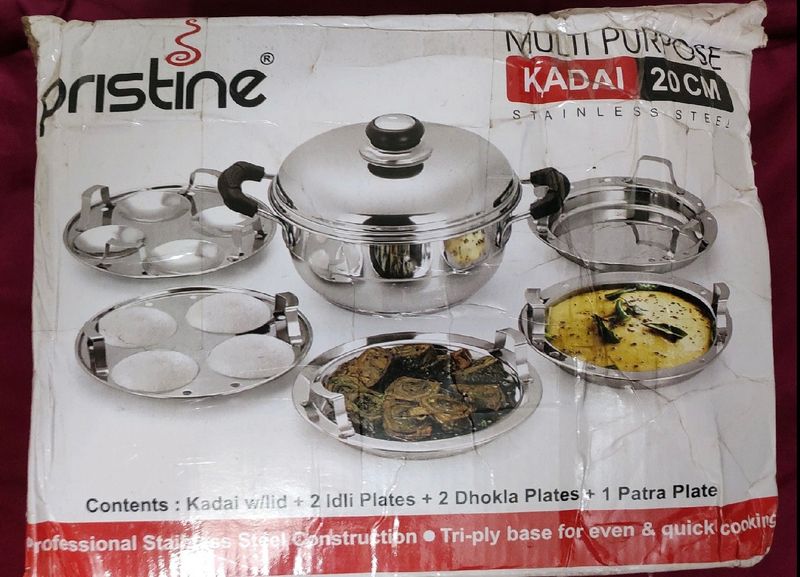 Pristine Multipurpose Kadai ,With Plates.