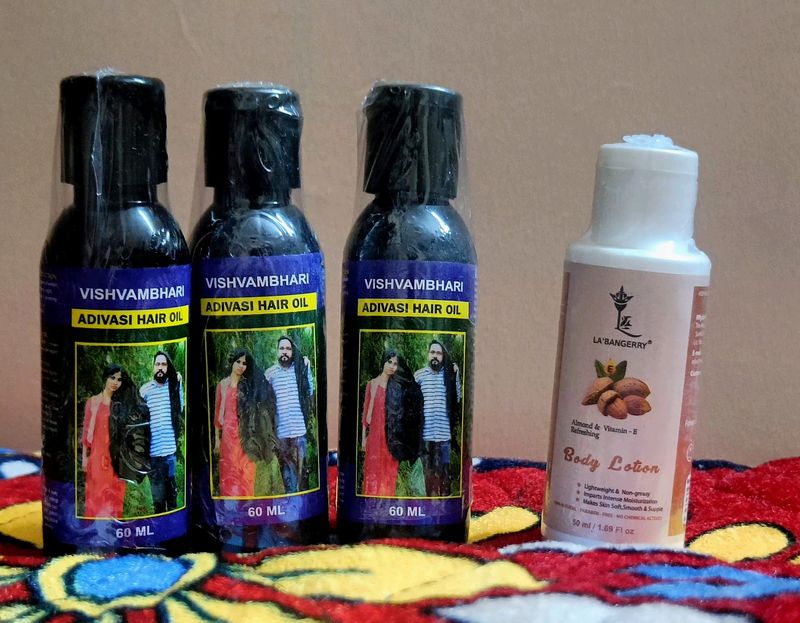 Adivasi Hair Oil & La Bengerry Body Lotion