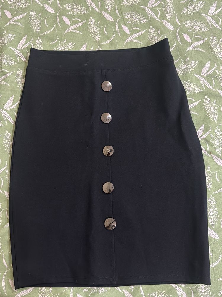 Causal Black Skirt