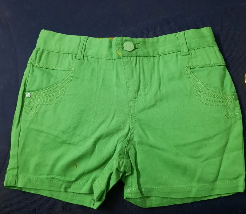 Green Kids Shorts