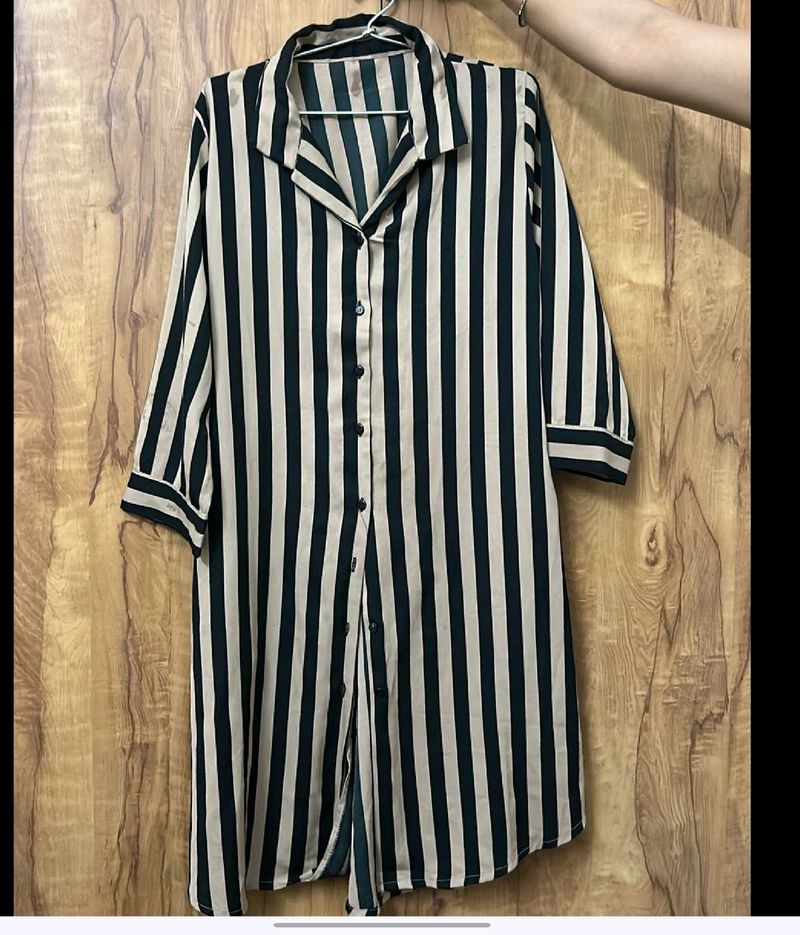 Stripes Shirt Dress Or One Peice