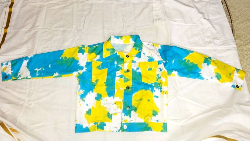 Baesd Tie&Dye Denim Jacket💛💙✨