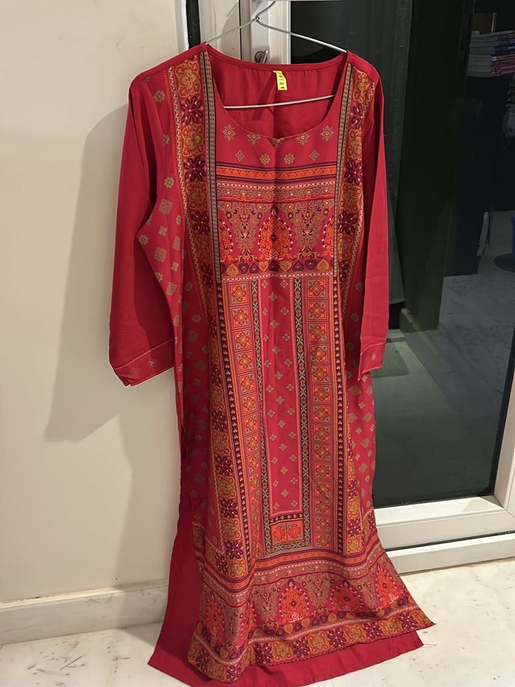 Red Ahika Kurta