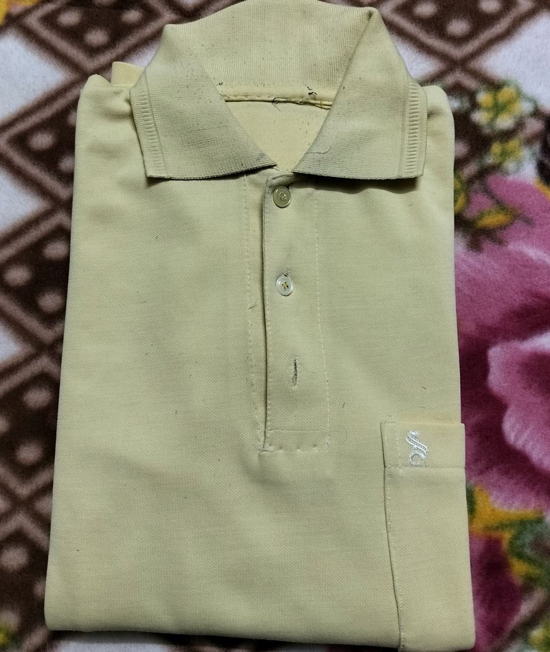 Yellow Full Sleeves T Shirt For Sale