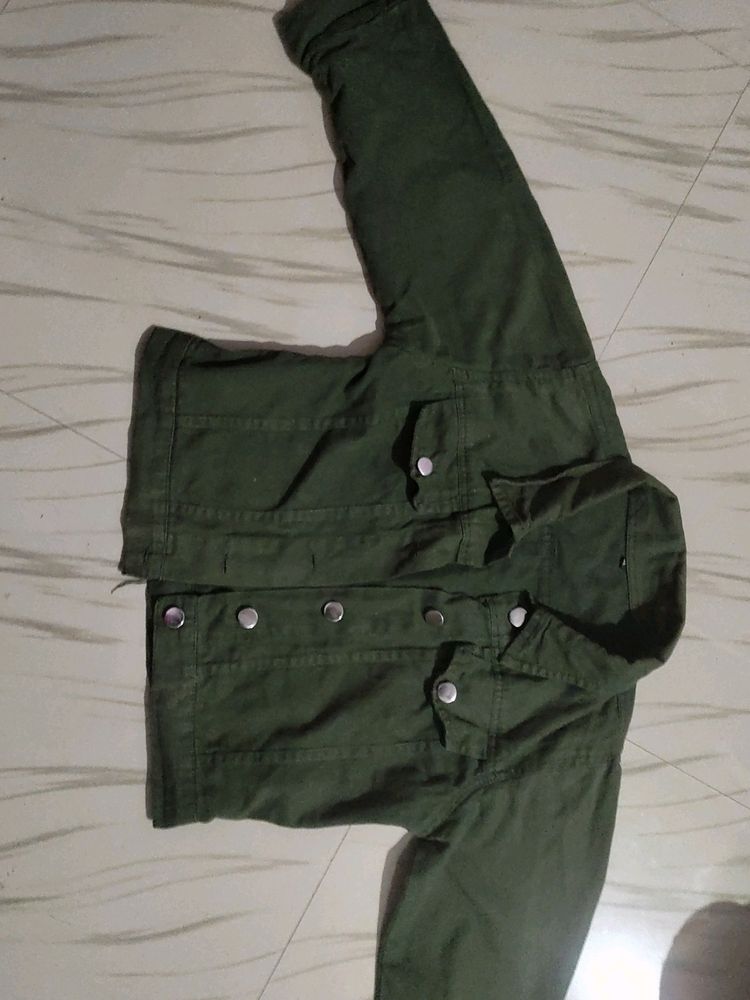 Dark Green Women Coat XL