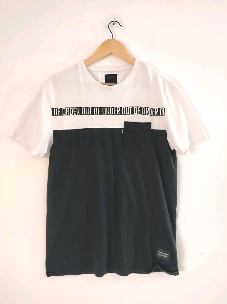 Levi's Black And White T-Shirts ( Women)