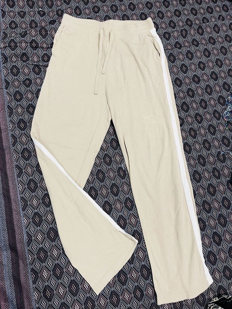 Beige Track Pants