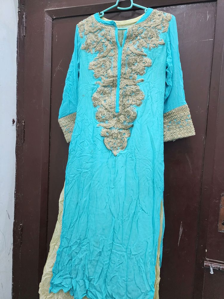 embroidery work kurta